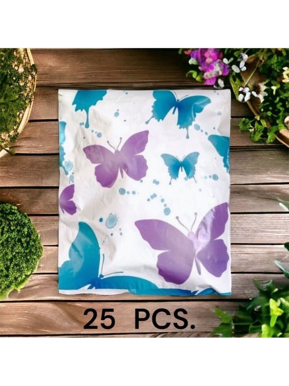 25 10X13 Poly Mailers Butterfly Flat Shipping Envelopes PRICE FIRM - Picture 6 of 10